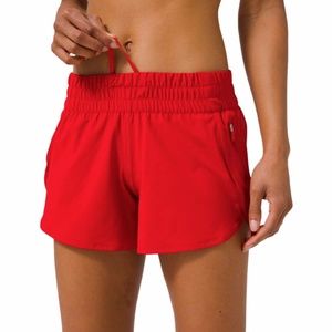 Lululemon Tracker Short IV in True Red, Size 4
